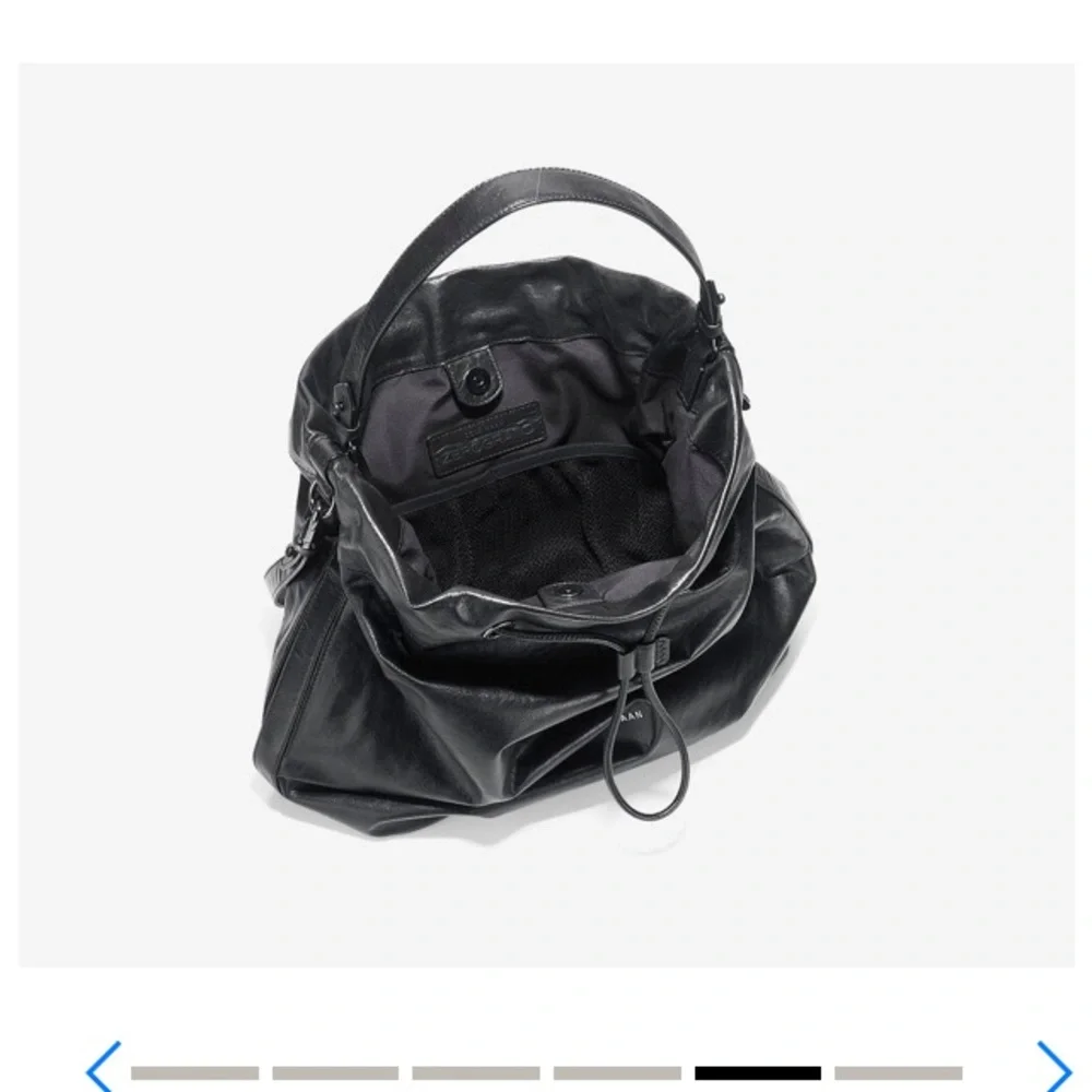 Cole Haan Stage Door black leather small studio satchel